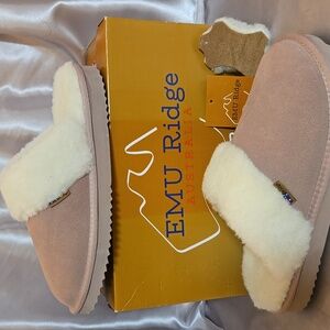 Emu Australia Pink Suede & Sheepskin Slippers